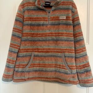 Striped Fleece Sweater - Multicolor